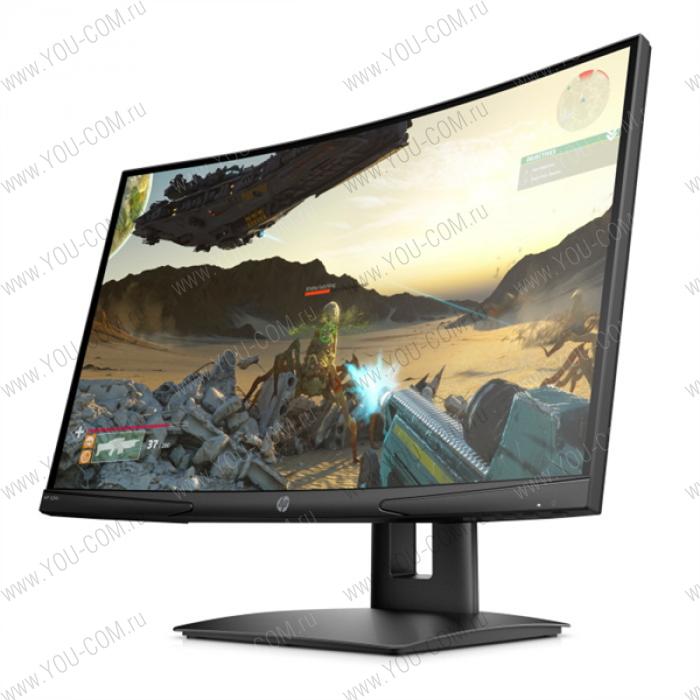 Мониторы HP X27c LED Curved Gaming Monitor 1920x1080 FHD, VA, 16:9, 350 cd/m2, 3000:1, 1ms, 178°/178°, 165 Hz, HDMI, DP, height, tilt, AMD FreeSync Premium, Black