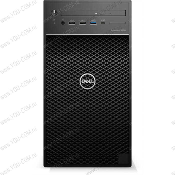 Dell Precision T3650-0199 i7-11700 (up to 4.9GHz) 8C 16M, 16GB (2*8GB) DDR4 UDIMM Non-ECC, 512GB PCIe NVMe M.2 Class 40 SSD, DVD+/-RW 8x 9.5mm, NVIDIA Quadro P1000 4GB QP MiniDisplayPort/DisplayPort, Intel Wi-Fi 6 AX201 802.11ax (2x2) + Bluetooth 5.2, QWERTY keyboard, optical mouse, Windows 10 Pro (64Bit), TPM, 3Y PNBD