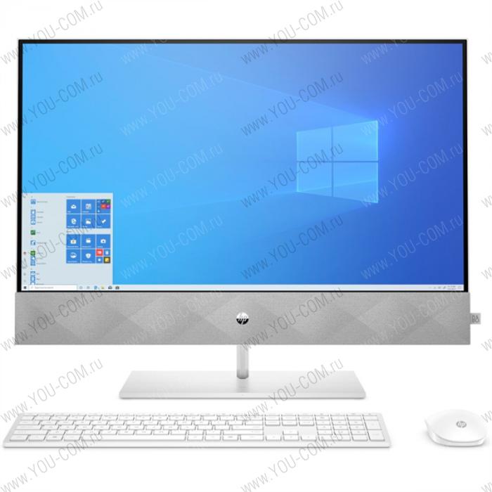 Моноблок HP Pavilion I 27-d0031ur 496Z7EA#ACB Touch 27" FHD(1920x1080) Core i5-10400T, 8GB DDR4 2666 (1x8GB), SSD 256Gb, nVidia Gef MX350 2GB, no DVD, kbd&mouse wireless, 5MP Webcam, White, Win10, 1Y Wty, repl. 14Q45EA