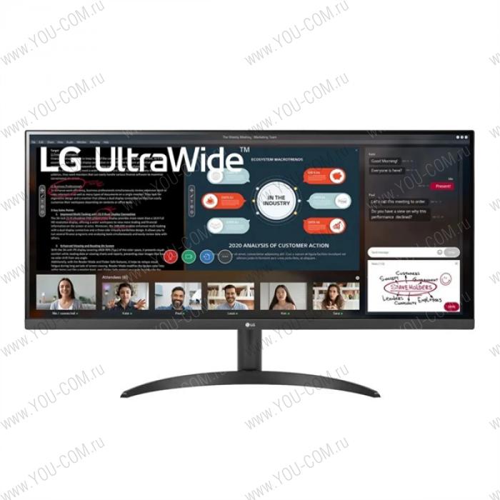 Монитор LG 34" 34WP500-B IPS LED, 2560x1080, 5ms, 300cd/m2, 1000:1 (Mega DCR), 178°/178°, 2*HDMI, 75Hz, AMD FreeSync, HDR10, Tilt, Black