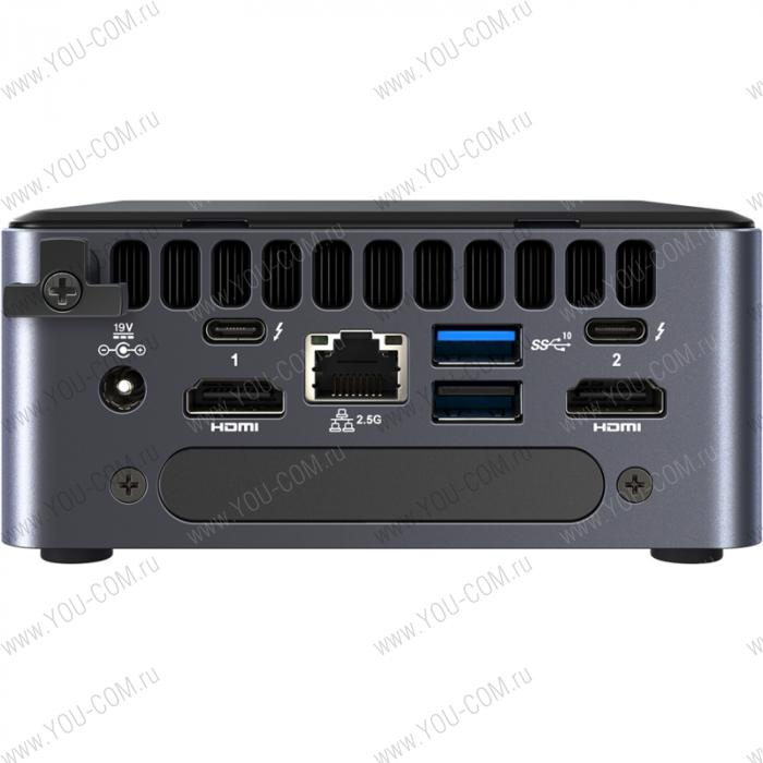 Платформа для сборки ПК Intel NUC 11 BNUC11TNHI30002: Intel Core i3-1115G4, Intel UHD Graphics, Dual HDMI 2.0b w/HDMI CEC, Dual DP 1.4a via Type C, Front: 2xUSB 3.2 Rear: 2xUSB 4 (type C), 1xUSB 3.2, 1xUSB 2.0 Internal: 1xUSB 3.2, 2xUSB 2.0