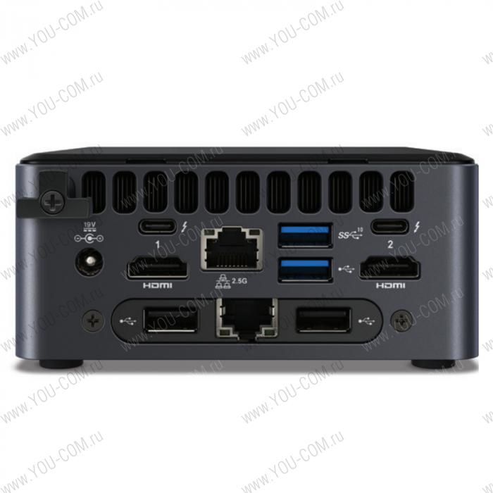 Платформа для сборки ПК Intel NUC 11 BNUC11TNHV50L00: Intel Core i5-1145G7, Intel Iris X Graphics (Dual HDMI 2,0, Dual DP 1.4a via Type C), 1x Thunderbolt 4, 1x Thunderbolt 3, 4xUSB3.0, 3xUSB2.0, 1x2.5HDD, 2x m.2 SSD (БЕЗ ШНУРА)