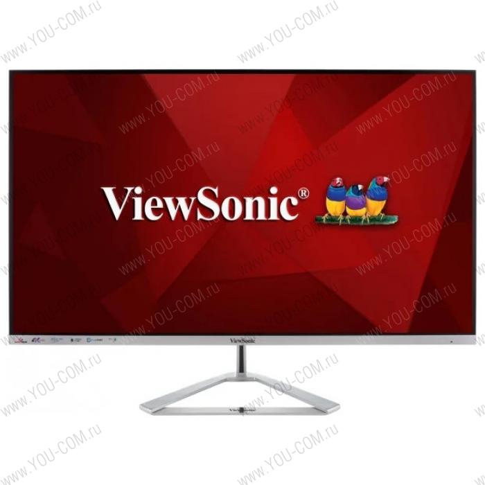 Монитор Viewsonic 32" VX3276-4K-MHD VA LED, 3840x2160, 4ms, 300cd/m2, 178°/178°, 80Mln:1, 2*HDMI, DP, mini-DP, HDR10, Frameless Design, Tilt, колонки, VESA, Black