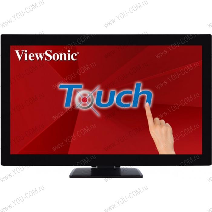 Монитор Viewsonic 27" TD2760 Touch VA LED, 1920x1080, 6ms, 300cd/m2, 50Mln:1, 178°/178°, VGA, HDMI, DP, USB-hub, колонки, Tilt, VESA, Black