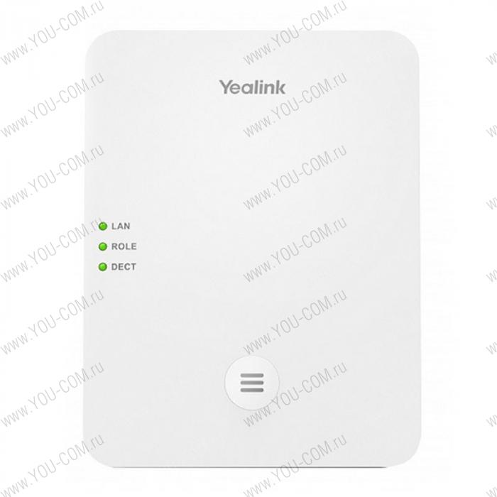 Микросотовая IP-DECT-система Yealink W80B-updated  Full-duplex громкая связь,  Кодеки: G.711(A/u), G.726, G.729, iLBC, Opus, G.722,  1xRJ45 порт 10/100 Мбит/с,   PoE (Power over Ethernet, IEEE 802.3af) Class 1,  CAT-iq2.0,  Зона покрытия вне помещения 300м,  Зона покрытия внутри помещения 20м ~ 50 м,  Установка на стол или крепление на стену,  До 8 одновременных вызовов на базу,  Удержание вызова, трансфер, 3-сторонняя конференция,  Адаптер питания: вход 100-240 В, выход 5 В, 1.2 А,  Paging, интерком, автоответ Shared Call Appearance (SCA)