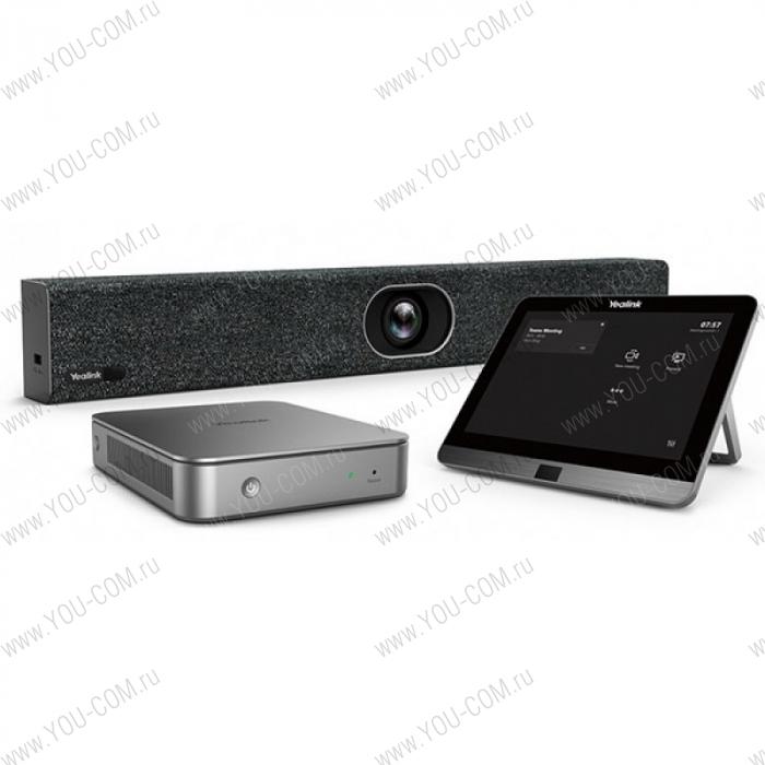 Терминал ВКС Microsoft Room Yealink MVC400-C2-000   MCore Mini-PC ,  Панель управления MTouch II,   USB-видеобар UVC40,  Windows 10 IoT Enterprise X64,  Windows 10 IoT Enterprise License,  Приложение Microsoft Teams Rooms,  Поддержка Skype for Business (локальный/онлайн) и Teams встречи Yealink Room Connect    Bluetooth,  Wi-Fi,   8th-gen Intel® Core™ i5 RAM: 8Гб (2х4Гб),  Память 128Гб SSD,  8" Ёмкостной сенсорный IPS экран,  Разрешение 1280х800,  Multi-touch на 10 касаний,  20 Мпикс камера,  8x цифровой зум (e-PTZ),  Угол обзора 133˚,