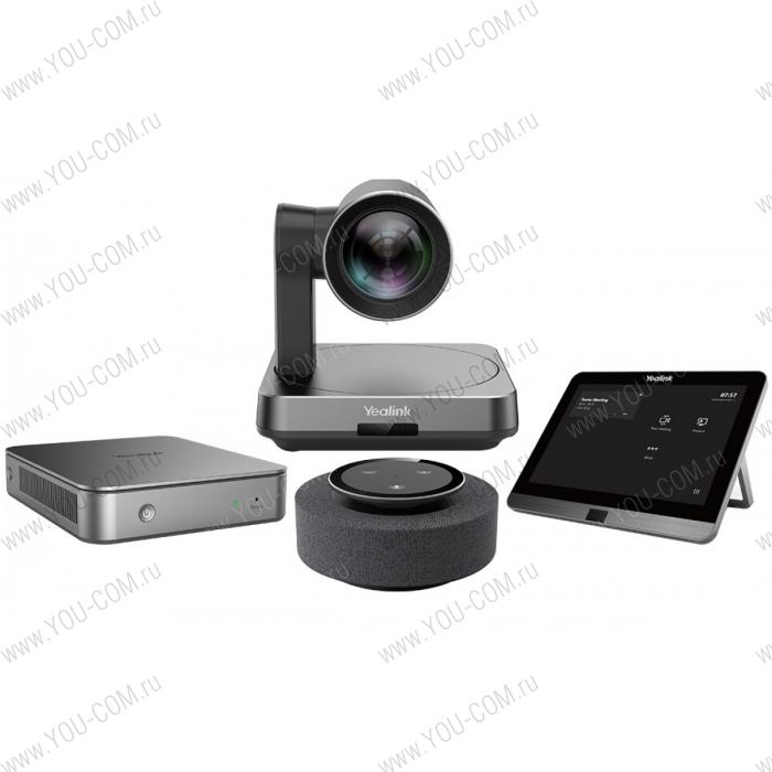 Терминал ВКС Microsoft Room Yealink MVC640-C2-050  MCore MS,  Панель управления MTouch II,  USB PTZ камера UVC84,   MSpeech,  Windows 10 IoT Enterprise X64,  Windows 10 IoT Enterprise License,  Приложение Microsoft Teams Rooms,  Поддержка Skype for Business (локальный/онлайн) и Teams встречи,  Приложение Yealink RoomConnect,   Mini-PC:  Встроенная поддержка Bluetooth и Wi-Fi,  8th-gen Intel® QUAD-CORE i5, RAM 8Гб (2х4Гб), Память 128Гб SSD,    MTouch II: 8" Ёмкостной сенсорный IPS экран, Разрешение 1280х800, Multi-touch на 10 касаний, 1 х 3.5мм порт гарнитуры,   USB PTZ камера UVC84: Разрешение видео 4К (обновлением до 30 кадр/с), Угол обзора: 80˚, 12x оптический зум, 3х цифровой зум, Микрофон,   MSpeech: Массив из 3-MEMS микрофонов для захвата голоса, Захват голоса 360˚ на расстоянии 6-ти метров, Массив из 7-MEMS микрофонов для распознавания голоса,