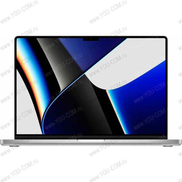 Ноутбук Apple 16-inch MacBook Pro MK1E3RU/A (2021): Apple M1 Pro 10c CPU, 16c GPU, 16GB, 512GB SSD, Silver   Liquid Retina XDR, Разрешение 3456x2234, Тип матрицы IPS, Wi-Fi, BlueTooth, Интерфейсы: 3.5 mini jack, Thunderbolt/USB 4x3, MagSafe 3