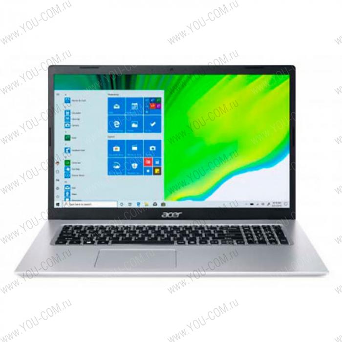 Ноутбук ACER Aspire 5 A517-52-51DR NX.A5BER.003, 17.3" FHD (1920x1080) NG IPS 250N, i5-1135G7, 2x4GB DDR4, 256GB PCIe NVMe SSD, Intel UHD, WiFi, BT, HD Cam, FPR, 45wh, Win 10 Pro, 3Y CI, Silver