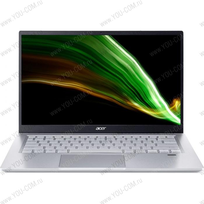 Ноутбук ACER Swift 3 SF314-43-R9T9 NX.AB1ER.00J, 14"FHD (1920x1080) IPS, Ryzen 5 5500U, 8GB DDR4, 512GB SSD, Iris XE, WiFi, BT, FPR, HD Cam, 48Wh, 65W, Win 10 Pro64, 1Y CI, Silver, 1.2kg