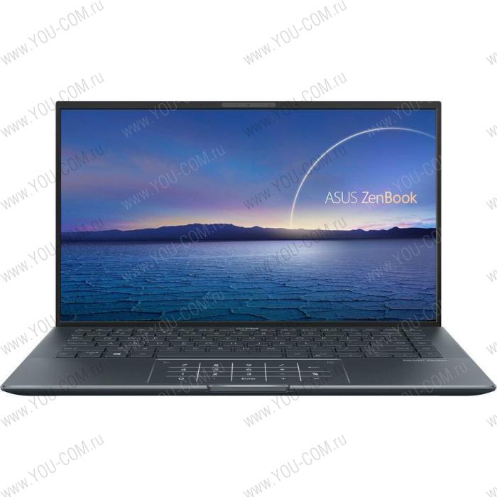 Ноутбук ASUS Zenbook 14 UX435EGL-KC028R 90NB0SA1-M00760, Intel Core i7-1165G7/16Gb LPDDR4X/1Tb SSD/14,0 FHD/GF MX450 2Gb/NumPad/Windows 10 Pro/990gr/Pine_grey/Sleeve+USB to RJ45 adapter/Mg_body