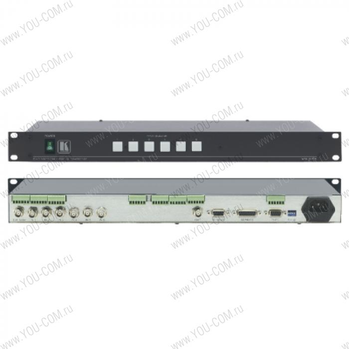 Коммутатор 6х1 композитного видео и балансного звукового стереосигнала (с переключением по КГИ), 250 МГц