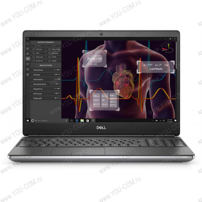 Мобильная рабочая станция DELL Precision 7550 SPECBUILD 115082 Core i7-10750H (2,6GHz)15,6" FHD (1920x1080) Antiglare 500nits 32GB (4x8GB) DDR4 1TB SSD (M.2 PCIe)Nv Quadro RTX4000 (8GB DDR6),TPM,6 cell W10 Pro 3y NBD