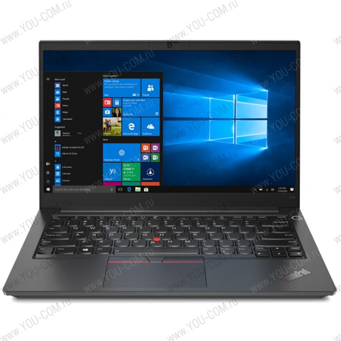 Ноутбук Lenovo ThinkPad E14 Gen 2-ITU 20TA00EWRT 14" FHD (1920x1080) AG 250N, i7-1165G7 2.8G, 16GB DDR4 3200 SODIMM, 512GB SSD M.2, Intel Graphics, WiFi+BT, FPR, IR Cam, 3cell 45Wh, 65W USB-C, Win 11 Pro, Black, 1Y CI, 1.64kg, 