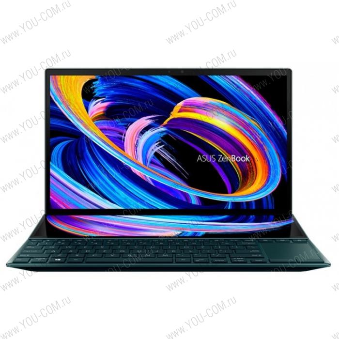 Ноутбук ASUS Zenbook Duo 14 UX482EG-HY360R Intel I7-1165G7/16GB LPDDR4X/1Tb M.2 SSD/14,0" Touch FHD IPS 1920X1080/ScreenPad+/GeForce MX450 2Gb/Windows 10 Pro/1.6Kg/Celestial Blue/Stylus,Sleeve