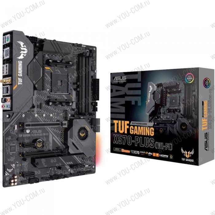 TUF GAMING X570-PLUS (WI-FI) AM4 ATX 4xDDR4 2xPCIEx16 3xPCIEx1 2xM.2 HDMI DP GLAN WIFI RTL {5} (388498)