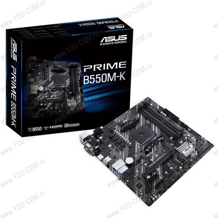 Bad Pack PRIME B550M-K AM4 microATX 4xDDR4 PCIEx16 2xPCIEx1 2xM.2 VGA DVI HDMI GLAN RTL (758284)