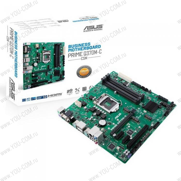 PRIME Q370M-C/CSM LGA1151 micro-ATX 4xDDR4 PCIEx16 2xPCIEx1 PCI 2xM.2 VGA HDMI DP RTL {10} (039703)