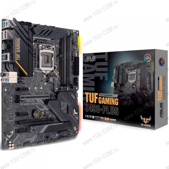 TUF GAMING Z490-PLUS (WI-FI) LGA1200 ATX 4xDDR4 2xPCIEx16 3xPCIEx1 2xM.2 HDMI DP GLAN WIFI RTL {5} (90MB1330-M0EAY0)