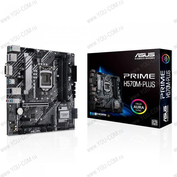 PRIME H570M-PLUS LGA1200 micro-ATX 4xDDR4 2xPCIEx16 PCIEx1 2xM.2 DVI HDMI DP GLAN RTL  {10} (127000)