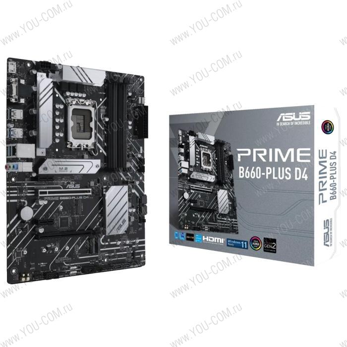 PRIME B660-PLUS D4 LGA1700 ATX 4xDDR4 2xPCIEx16 2xPCIEx1 3xM.2 VGA HDMI DP 2.5GLAN (523017)