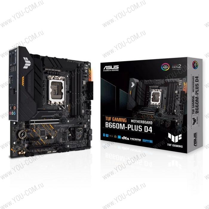 TUF GAMING B660M-PLUS D4 LGA1700 micro-ATX 4xDDR4 2xPCIEx16 PCIEx1 2xM.2 HDMI DP 2.5GLAN (516897) {10}