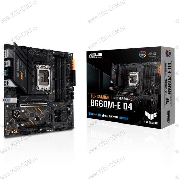 TUF GAMING B660M-E D4 LGA1700 micro-ATX 4xDDR4 2xPCIEx16 PCIEx1 2xM.2 HDMI DP 2.5GLAN (507697)