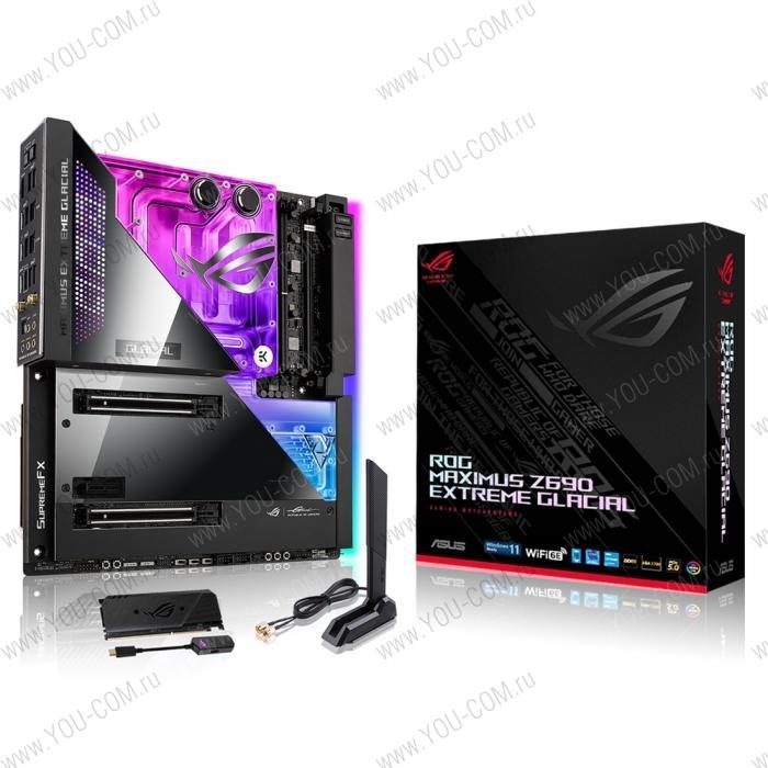 ROG MAXIMUS Z690 EXTREME GLACIAL LGA1700 EATX 4xDDR5 2xPCIEx16 PCIEx1 5xM.2 HDMI USBC 2.5GLAN WIFI RTL {2}  (463405)