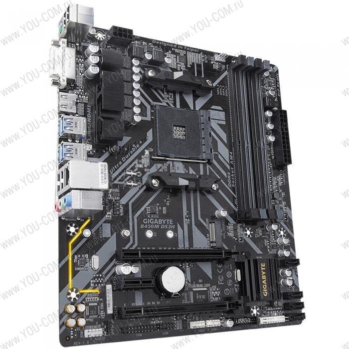 B450M DS3H, Socket AM4, AMD B450, 4xDDR4-2933, DVI-D+HDMI, 2xPCI-Ex16, 1xPCI-Ex1, 4xSATA3(RAID 0/1/10), 1xM.2, 8 Ch Audio, GLan, (4+4)xUSB2.0, (4+2)xUSB3.1, 1xPS/2, mATX, OEM