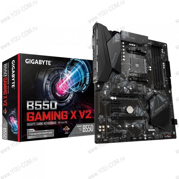 B550 GAMING X V2, Socket AM4, AMD B550, 4xDDR4-3200, DVI-D+HDMI, 2xPCI-Ex16, 3xPCI-Ex1, 4xSATA3(RAID 0/1/10), 2xM.2, 8 Ch Audio, 1xGLan, (2+4)xUSB2.0, (4+2)xUSB3.2, 1xPS/2, ATX, RTL {8} (810702)