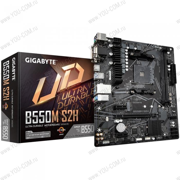 B550M S2H, Socket AM4, AMD B550, 2xDDR4-3200, D-SUB+DVI-D+HDMI, 1xPCI-Ex16, 2xPCI-Ex1, 4xSATA3(RAID 0/1/10), 1xM.2, 8 Ch Audio, 1xGLan, (2+2)xUSB2.0, (4+2)xUSB3.2, 1xPS/2, mATX, RTL {10} (809591)