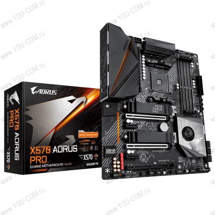 X570 AORUS PRO, Socket AM4, AMD X570, 4xDDR4-3200, HDMI, 3xPCI-Ex16, 2xPCI-Ex1, 6xSATA3(RAID 0/1/10), 2xM.2, 8 Ch Audio, GLan, (4+4)xUSB2.0, (5+4)xUSB3.2, (1+1)xUSB3.2 Type-C™, ATX, RTL {8} (805999)