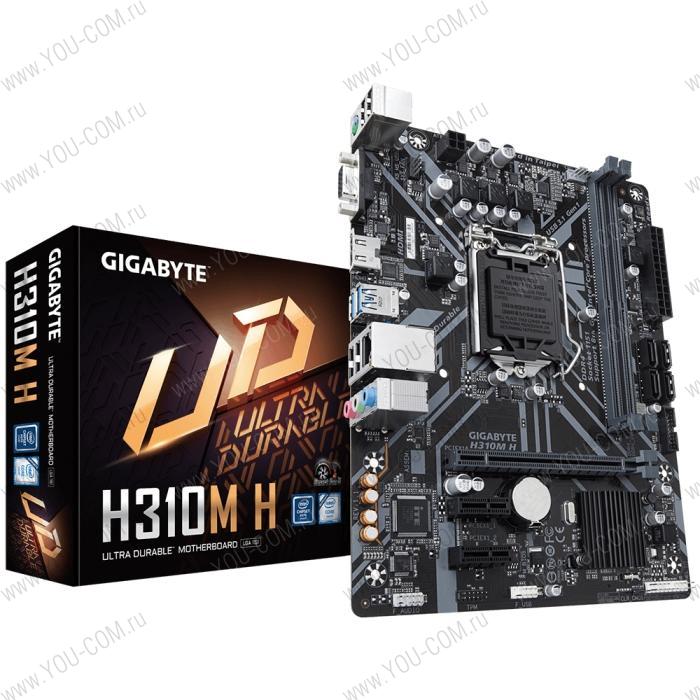 H310M H 1.1, Socket 1151, Intel®H370, 2xDDR4-2666, D-SUB+HDMI, 1xPCI-Ex16, 2xPCI-Ex1, 4xSATA3, 8 Ch Audio, GLan, (4+2)xUSB2.0, (2+2)xUSB3.1, 1xPS/2, mATX, RTL, {10}