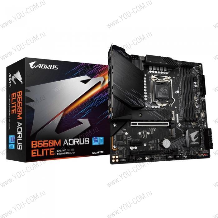 B560M AORUS ELITE, Socket 1200, Intel®B560, 4xDDR4-3200, HDMI+DP, 2xPCI-Ex16, 1xPCI-Ex1, 6xSATA3(RAID 0/1/5/10), 1xM.2, 8Ch Audio, GLan, (4+4)xUSB2.0, (4+3)xUSB3.2, (1+1)xUSB3.2 Type-C™, 1xPS/2, mATX, RTL, {8}