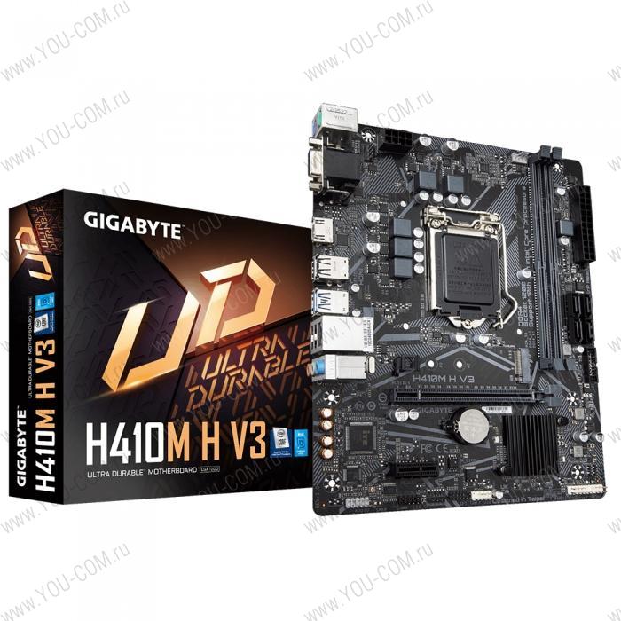 H410M H V3, Socket 1200, Intel®H510, 2xDDR4-2666, D-SUB+HDMI, 1xPCI-Ex16, 2xPCI-Ex1, 4xSATA3, 1xM.2, 8 Ch Audio, GLan, (4+2)xUSB2.0, (2+2)xUSB3.2, 1xPS/2, mATX, RTL {10} (823542)