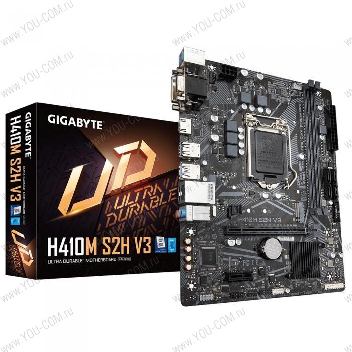 H410M S2H V3, Socket 1200, Intel®H510, 2xDDR4-2666, D-SUB+DVI-D+HDMI, 1xPCI-Ex16, 2xPCI-Ex1, 4xSATA3, 1xM.2, 8 Ch Audio, GLan, (4+2)xUSB2.0, (2+2)xUSB3.2, 2xPS/2, mATX, RTL {10} (823535)