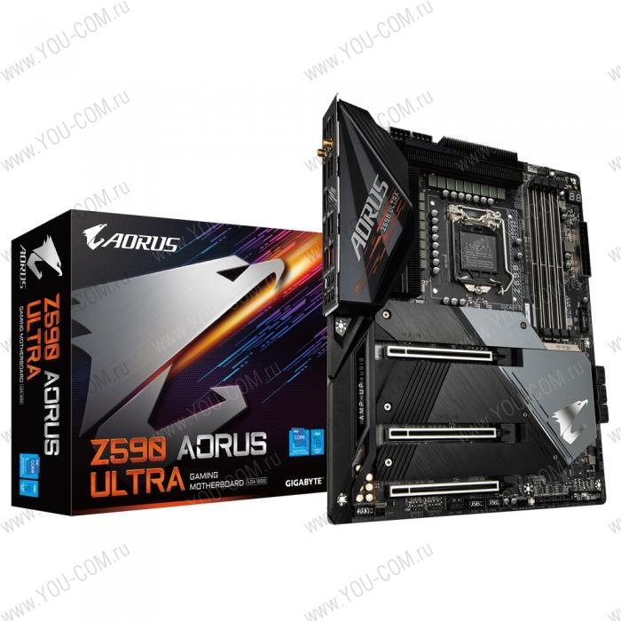 Z590 AORUS ULTRA, Socket 1200, Intel®Z590, 4xDDR4-3200, DP, 3xPCI-Ex16,  6xSATA3(RAID 0/1/5/10), 3xM.2, 8Ch Audio, 2.5GLan, Wi-Fi, (4+4)xUSB2.0, (8+2)xUSB3.2, (1+1)xUSB3.2 Type-C™, ATX, RTL, {5}