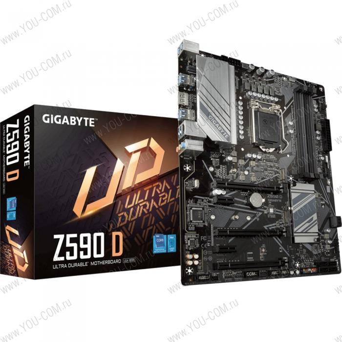 Z590 D, Socket 1200, Intel®Z590, 4xDDR4-3200, DP, 3xPCI-Ex16, 2xPCI-Ex1, 6xSATA3(RAID 0/1/5/10), 2xM.2, 8Ch Audio, GLan, (0+4)xUSB2.0, (6+2)xUSB3.2, 2xPS/2, ATX, RTL, {8}