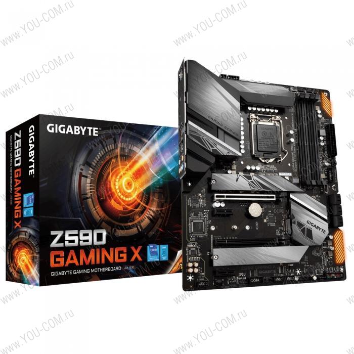 Z590 GAMING X, Socket 1200, Intel®Z590, 4xDDR4-3200, DP, 2xPCI-Ex16, 2xPCI-Ex1, 6xSATA3(RAID 0/1/5/10), 3xM.2, 8Ch Audio, 2.5GLan, (2+4)xUSB2.0, (6+2)xUSB3.2, (1+1)xUSB3.2 Type-C™, 1xPS/2, ATX, RTL, {8} (814465)