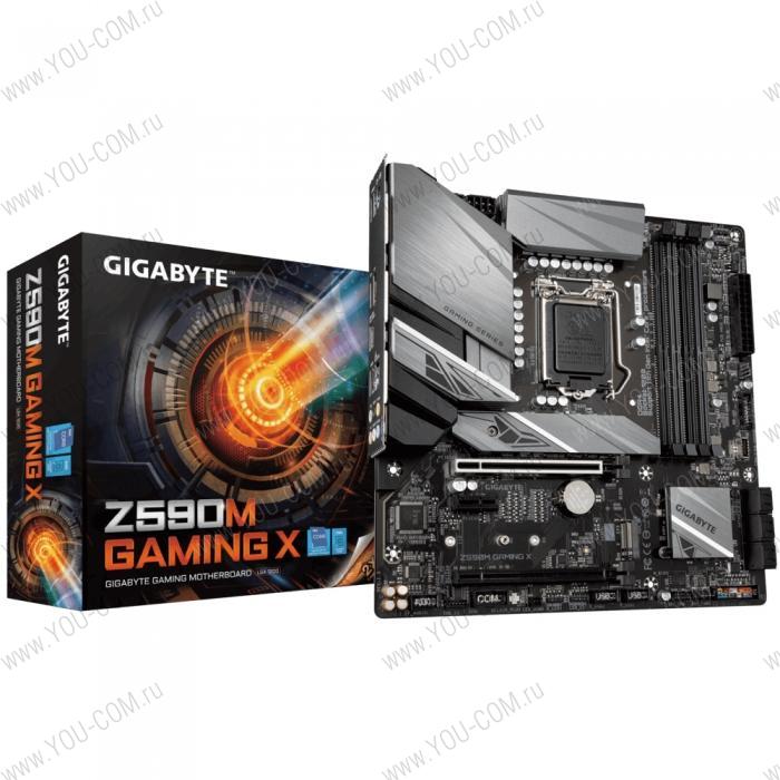 Z590M GAMING X, Socket 1200, Intel®Z590, 4xDDR4-3200, HDMI+DP, 2xPCI-Ex16, 1xPCI-Ex1, 6xSATA3(RAID 0/1/5/10), 2xM.2, 8Ch Audio, 2.5GLan, (0+4)xUSB2.0, (5+2)xUSB3.2, (1+0)xUSB3.2 Type-C™, 1xPS/2, mATX, RTL, {} (815493)