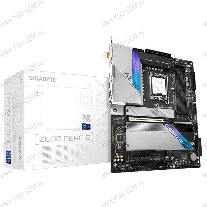 Z690 AERO G, Socket 1700, Intel®Z690, 4xDDR5-4800, HDMI, DP-In, 3xPCI-Ex16, 6xSATA3(RAID 0/1/5/10), 4xM.2, 8Ch Audio, 2.5GLan, WiFi, (2+4)xUSB2.0, (6+2)xUSB3.2, (2+1)xUSB3.2 Type-C™, ATX, RTL {6} (829902)