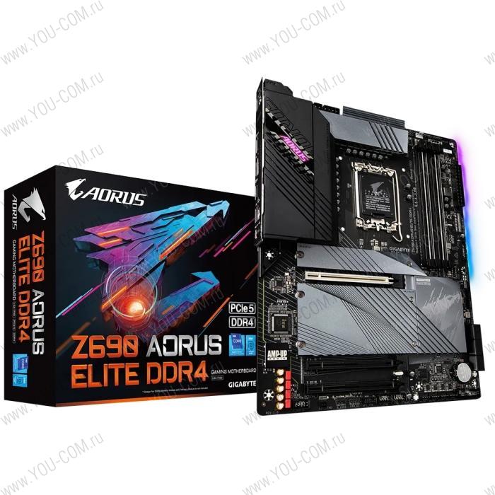 Z690 AORUS ELITE DDR4, Socket 1700, Intel®Z690, 4xDDR4-3200, HDMI+DP, 1xPCI-Ex16, 2xPCI-Ex4, 6xSATA3(RAID 0/1/5/10), 4xM.2, 8Ch Audio, 1x2.5GbLan, WiFi, (4+4)xUSB2.0, (5+2)xUSB3.2, (1+1)xUSB3.2 Type-C™, ATX, RTL, {6}