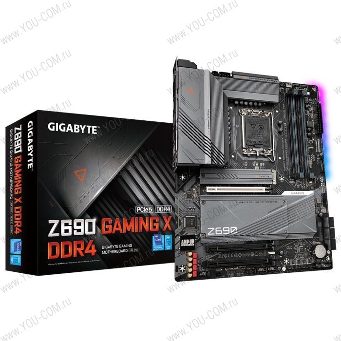 Z690 GAMING X DDR4, Socket 1700, Intel®Z690, 4xDDR4-3200, HDMI+DP, 3xPCI-Ex16, 6xSATA3(RAID 0/1/5/10), 4xM.2, 8Ch Audio, 2,5GbLan, (4+4)xUSB2.0, (5+2)xUSB3.2, (1+1)xUSB3.2 Type-C™, ATX, RTL {8} (827632)