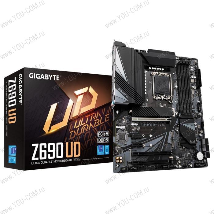 Z690 UD, Socket 1700, Intel®Z690, 4xDDR5-4800, HDMI+DP, 3xPCI-Ex16, 2xPCI-Ex1, 6xSATA3(RAID 0/1/5/10), 3xM.2, 8Ch Audio, 2,5GbLan, (4+4)xUSB2.0, (5+2)xUSB3.2, (1+1)xUSB3.2 Type-C™, 1xPS/2, ATX, RTL {8} (827922)