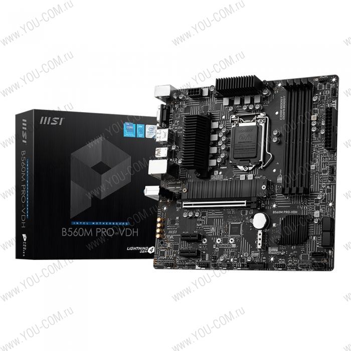 B560M PRO-VDH, mATX, Socket 1200, Intel® B560, 4xDDR4-3200, HDMI+VGA+DP, 1xPCI-Ex16x, 2xPCI-Ex1x, 6xSATA3, 2xM.2, 8 Ch Audio, GLan, (2+4)xUSB2.0, (4+2)xUSB3.2, 1xPS/2 {10} (8134440)