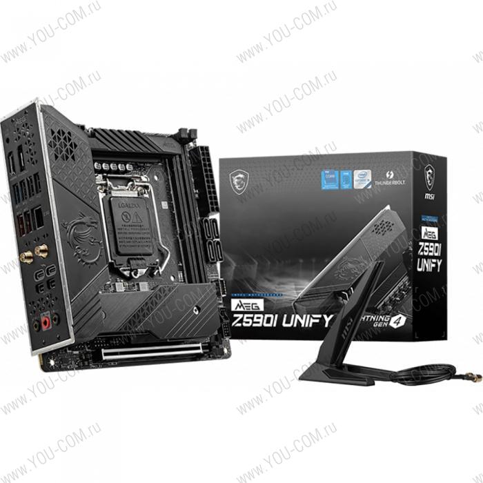 MEG Z590I UNIFY MS-7D05\MEG Z590I UNIFY\601-7D05-010,11\801-7D05-001\STD MEG Z590I UNIFY,Z590,LGA1200,2DDR4,1PCI-Ex16,2M.2,4SATA3,3USB3.2 Gen2,4USB3.2 Gen1,HD Aud\, (802936)