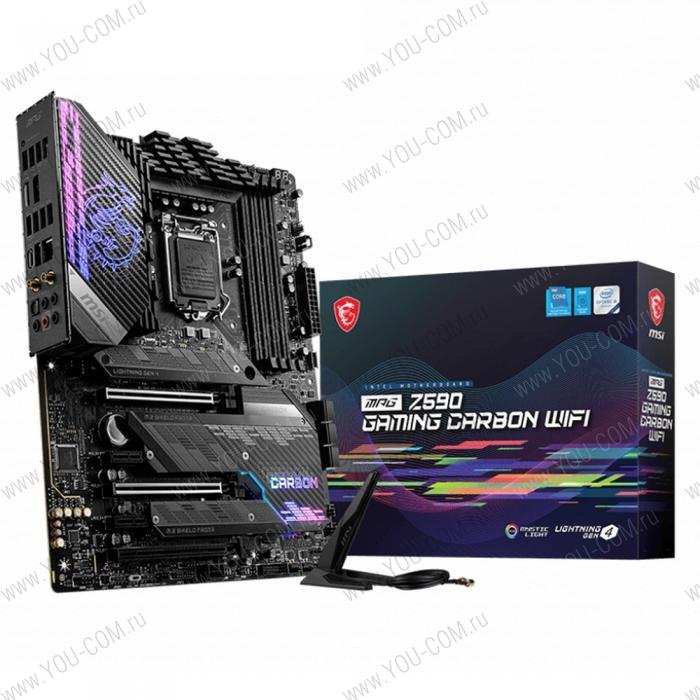 MPG Z590 GAMING CARBON WIFI MS-7D06\MPG Z590 GAMING CARBON WIFI\601-7D06-010,11\801-7D06-013\NL MPG Z590 GAMING CARBON WIFI,Z590,4DDR4,3PCI-Ex16,3M.2,6SATA3,1USB3.2 Gen2x2,4USB3.2 Gen2,\, (800505)