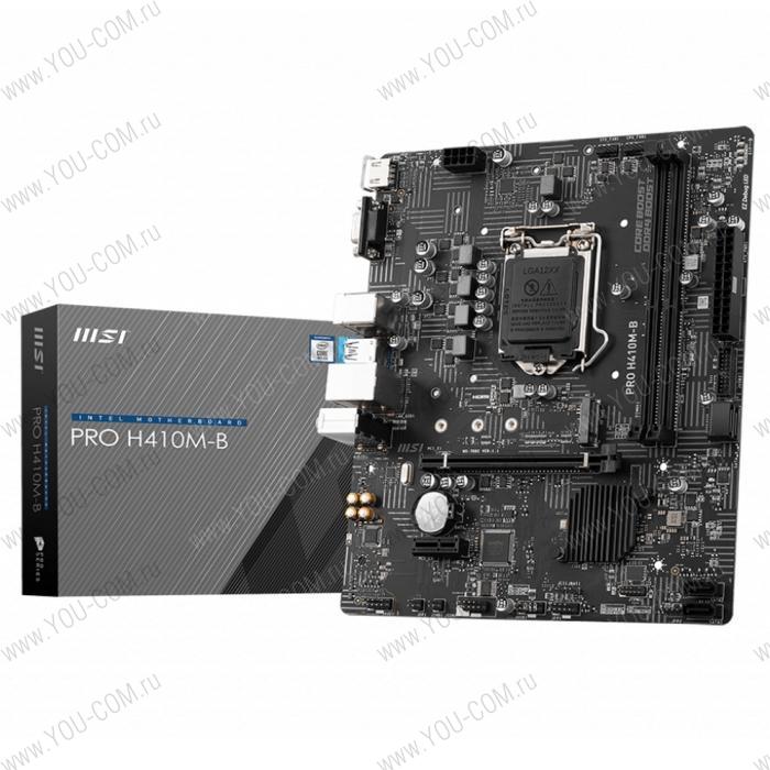 PRO H410M-B mATX, H510, LGA1200,2xDDR4,1xPCI-Ex16,1xPCI-Ex1,1xM.2,4xSATA3,4xUSB3.2 Gen1,6xUSB2.0,HD Audio