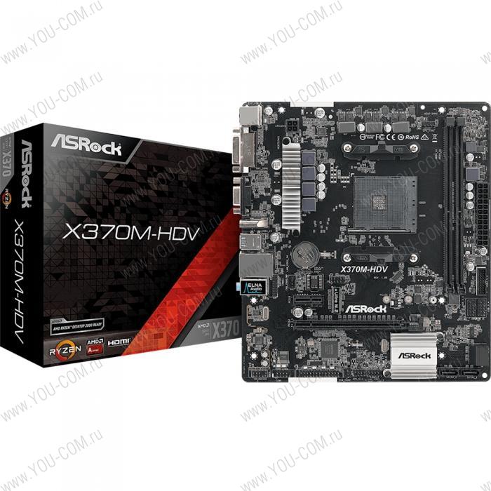 X370M-HDV R4.0, Socket AM4, AMD X370, 2xDDR4-2667, D-SUB+DVI-D+HDMI, 1xPCI-Ex16, 1xPCI-Ex1, 4xSATA3(RAID 0/1/10), 1xM.2, 8 Ch Audio, GLan, (2+4)xUSB2.0, (4+2)xUSB3.1, 1xPS/2, mATX, RTL