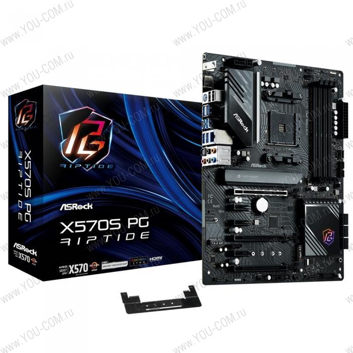 X570S PG RIPTIDE, Socket AM4, AMD X570, 4xDDR4-3200, HDMI, 3xPCI-Ex16, 3xPCI-Ex1, 6xSATA3(RAID 0/1/10), 2xM.2, 8 Ch Audio, 2x2.5GLan, WIFI, (2+4)xUSB2.0, (5+4)xUSB3.2, (1+1)xUSB3.2 Type-C™, 1xPS/2, ATX, RTL {10} (935336)